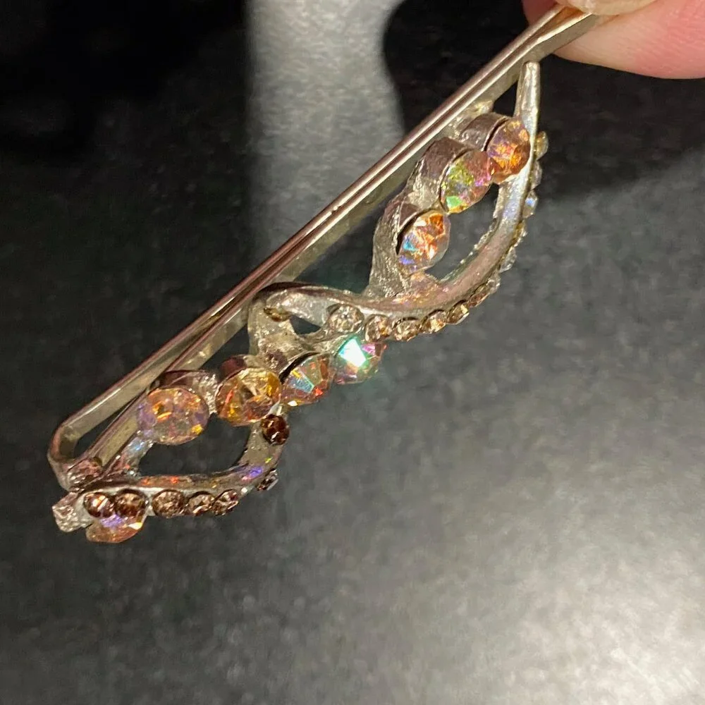 Bundle (2) Fairy Holiday Christmas Bling Aurora Borealis Jewelry Pin Hair Clip